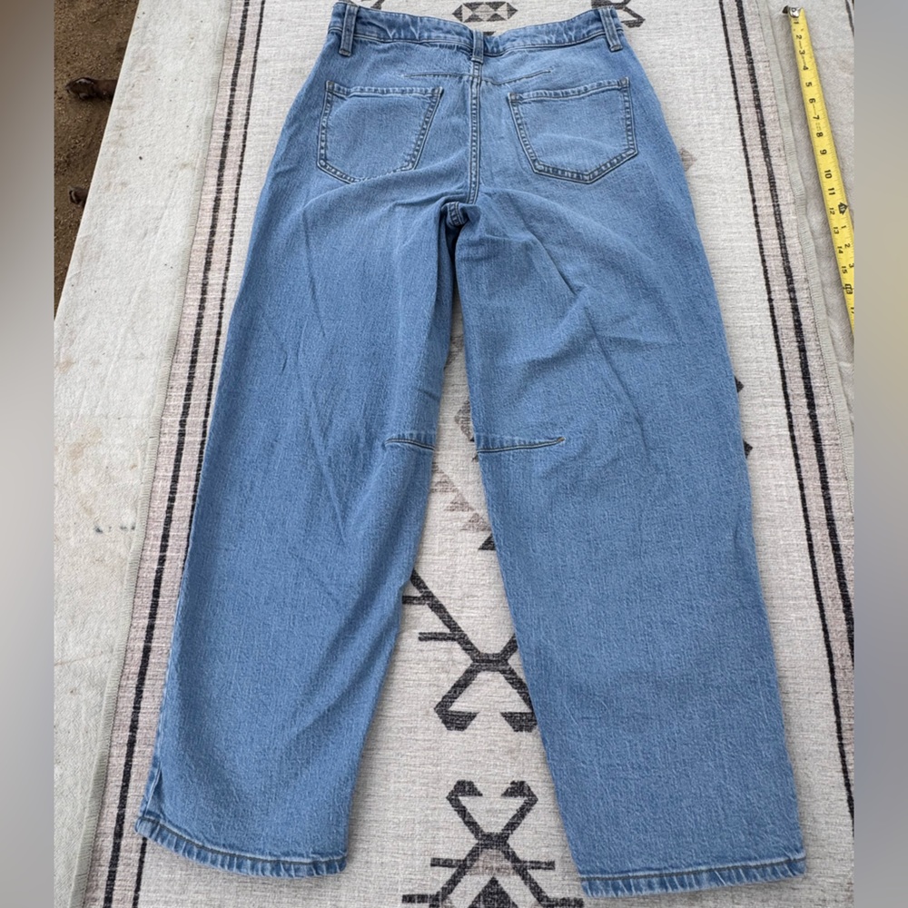 BANANA REPUBLIC Light Blue Mid-Rise Barrel Jeans Size 28/6 - Picture 6 of 6